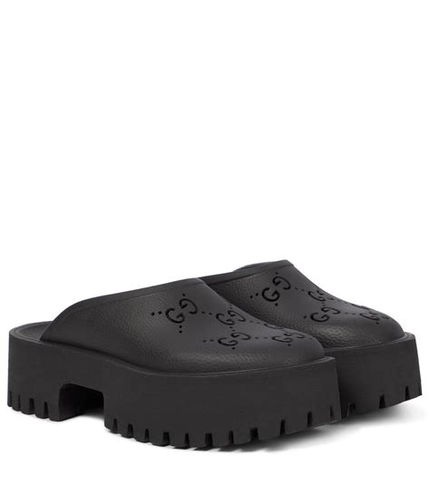 gucci clear rubber slides|gucci clogs rubber women's.